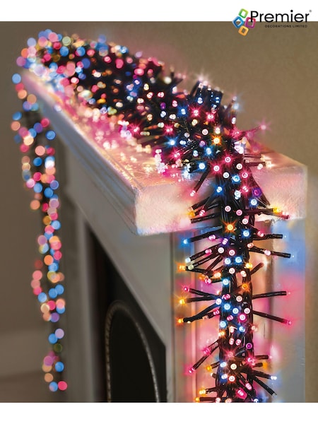 Premier Decorations Ltd Rainbow 6.2m 480 LED Clusters With Timer Christmas Lights (499660) | £24