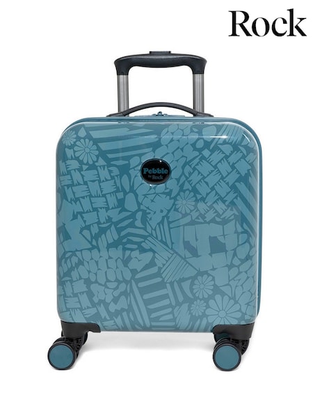 Blue - Rock Luggage Pebble Kids Dino Underseat Suitcase