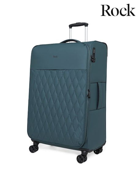 Blue - Rock Luggage Ember 8 Wheel Hardshell Suitcase