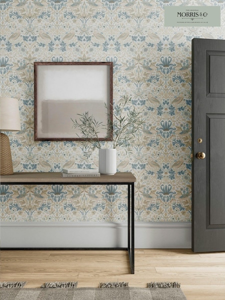 Morris & Co Grey Simply Strawberry Thief 10.05M Wallpaper (502317) | £140