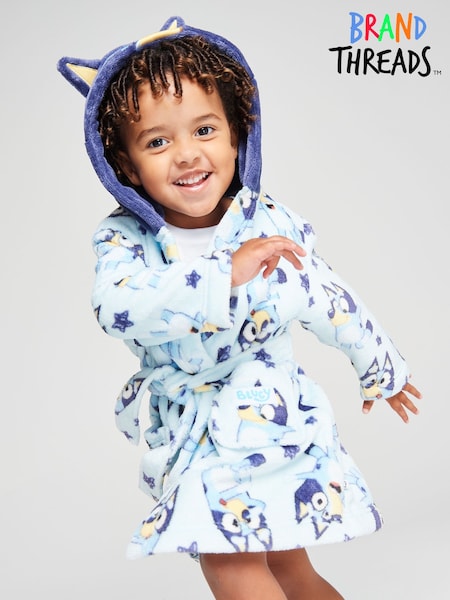 Blue - Brand Threads Bluey Fleece Robe