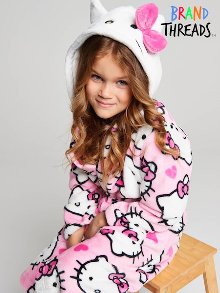 Pink - Brand Threads Hello Kitty Fleece Robe