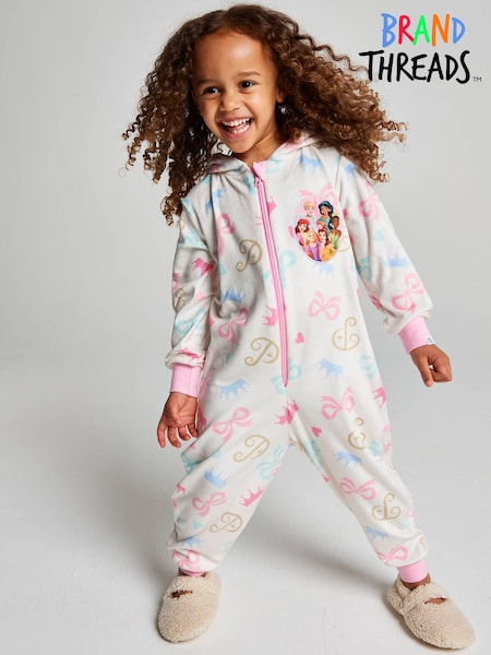 Pink - Brand Threads Princess Fleece All-in-one