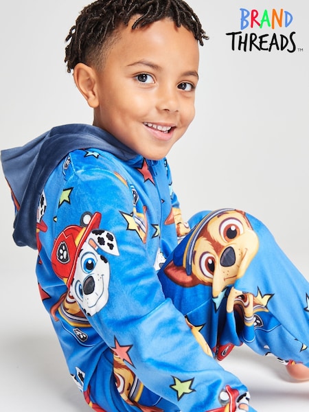 Blue - Brand Threads Paw Patrol Fleece All-in-one