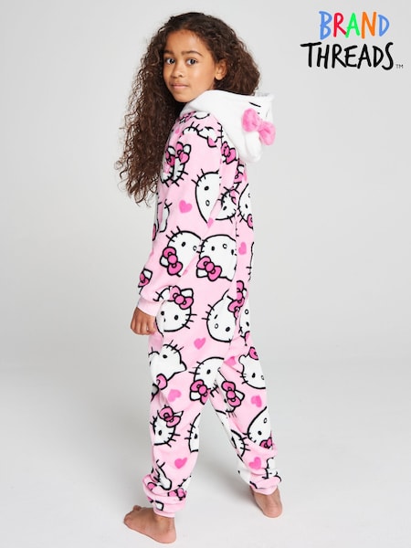Pink - Brand Threads Hello Kitty Fleece All-in-one