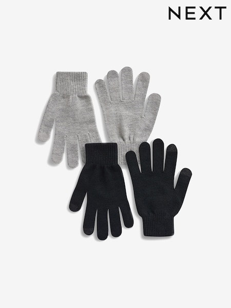 Black/Grey Magic Touchscreen Gloves 2 Pack (505210) | £10