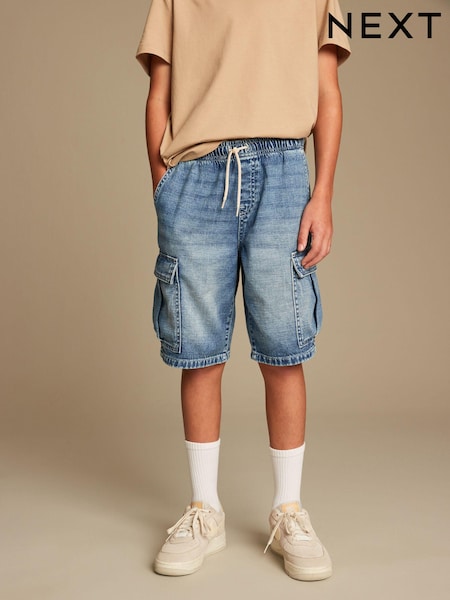 Blue Denim Cargo Shorts (3-16yrs) (505446) | £14 - £19