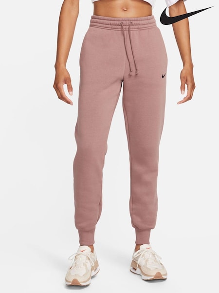 Nike Brown Phoenix Fleece Mid Rise Joggers (505523) | £55