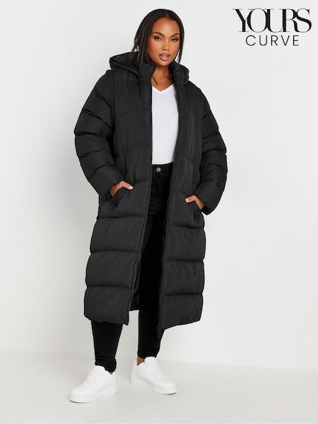 Yours Curve Black 2 In 1 Padded Puffer Coat (507301) | £75