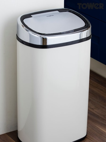 Tower Cream Sensor Lid 58L Bin (507524) | £95