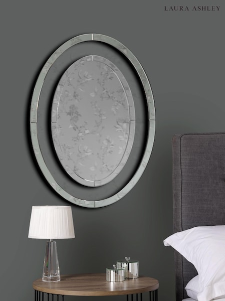 Laura Ashley Clear Evie Large Oval Mirror (508413) | £230
