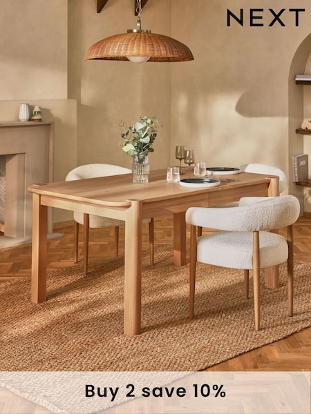 Natural Oak Effect Sutton 6 to 8 Seater Extendable 6 to 8 Seater Dining Table (508875) | £899