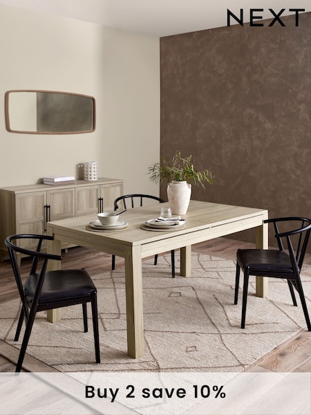 Light Natural Langton 6 to 8 Seater Extending Dining Table (509020) | £599