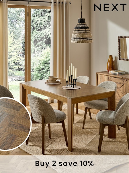 Dark Natural Clayton 6 to 8 Extending Dining Table (509083) | £999