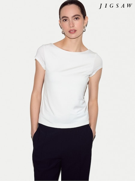 White - Jigsaw Modal Jersey Top