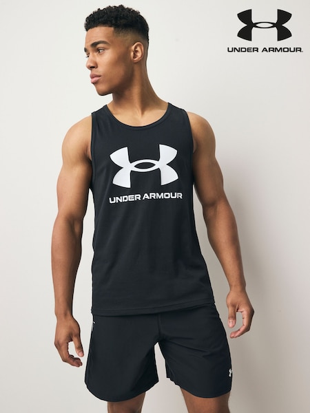 Under Armour Black/White Sportstyle Logo Vest (510946) | £27