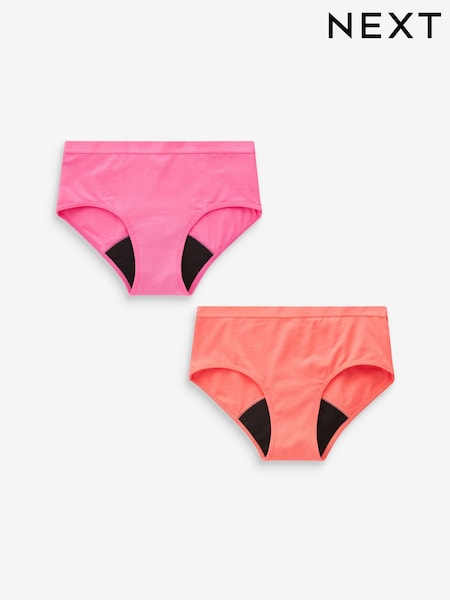 Pink/Orange Teen Light Flow Period Pants 2 Pack (7-16yrs) (511887) | £19 - £22