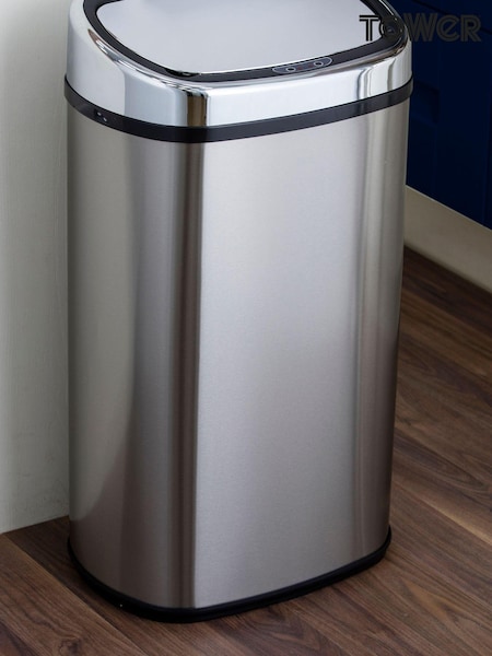 Tower Metal Sensor Lid 58L Bin (511955) | £95