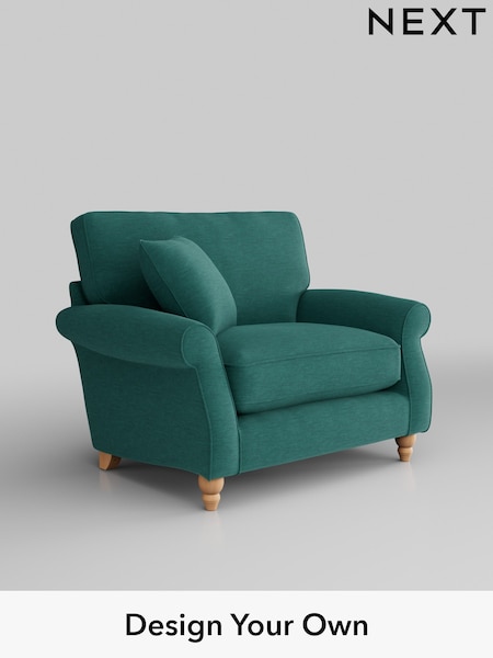 Fine Chenille Easy Clean/Dark Juniper Green Ashford Relaxed Sit (512395) | £1,025