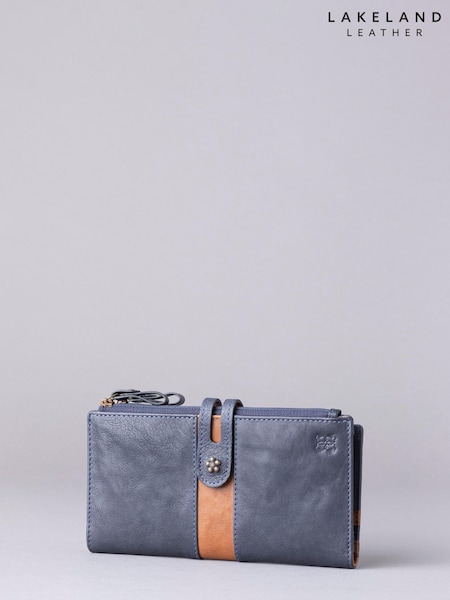 Lakeland Leather Blue Hartsop Leather Double Zip Purse (512554) | £35