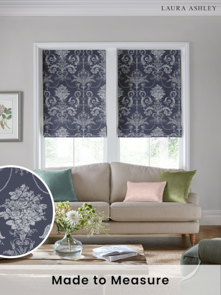 Laura Ashley Blue Josette Made to Measure Roman Blind (512999) | £79