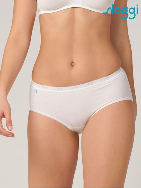 Sloggi Basic+ Maxi White Briefs 3 Pack (514262) | £35