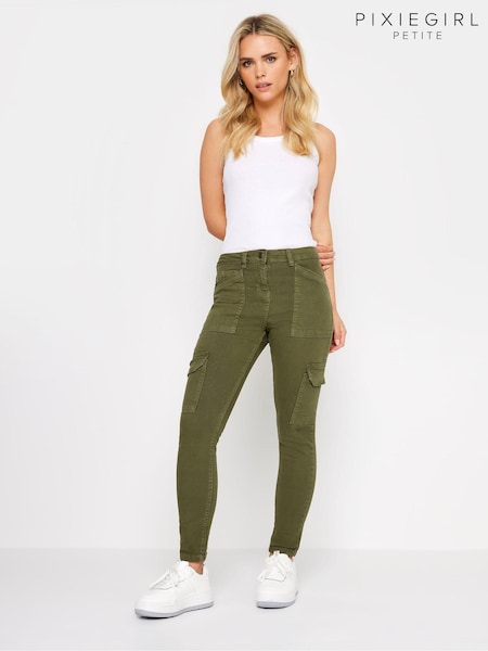 PixieGirl Petite Green Pocket Detail Cargo Skinny Jeans (514448) | £45