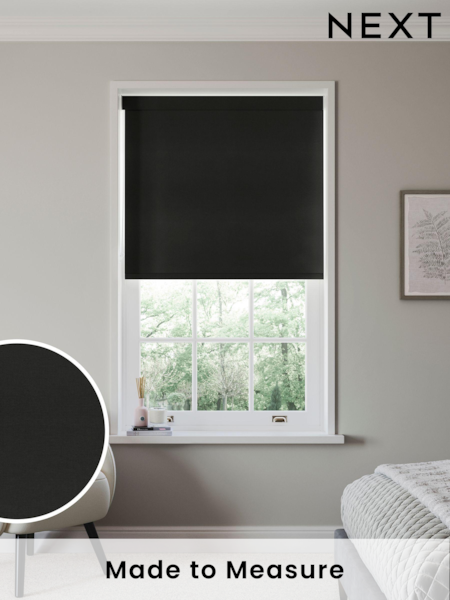 Black Solstice Made to Measure Blackout Roller Blind (514906) | £66