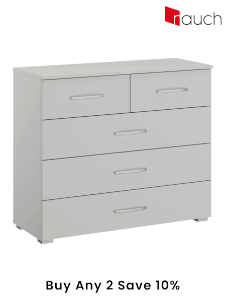 Rauch Grey Cameron 5 Drawer Multi Chest (515664) | £344
