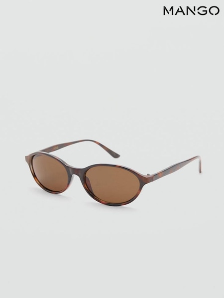 Brown - Mango Oval Shape Sunglasses