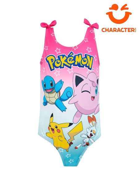 Character Pink Pokemon Girls Printed Tie Swimsuit (517382) | £15