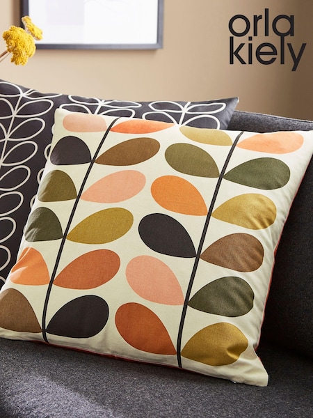 Orla Kiely Orange Multi Stem 100% Cotton Cushion (517531) | £55