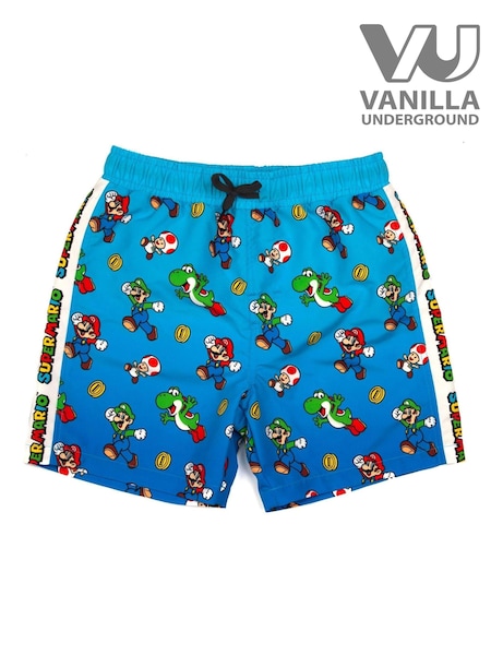 Vanilla Underground Blue Super Mario Bros Licencing Swim Shorts - Boys (518032) | £16