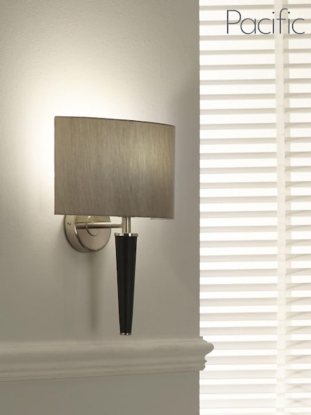Pacific Silver Brushed Chrome and Metal Wall Light (518549) | £60