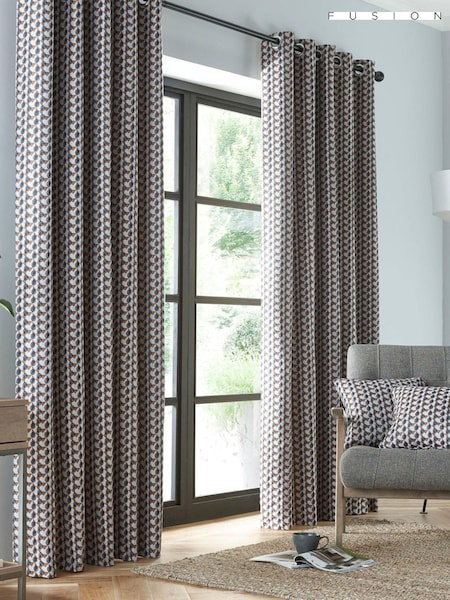 Fusion Grey Prado Eyelet Curtains (518688) | £22 - £65