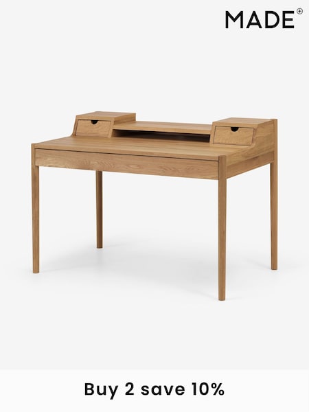 MADE.COM Oak Leonie Wide Office Desk (518866) | £599