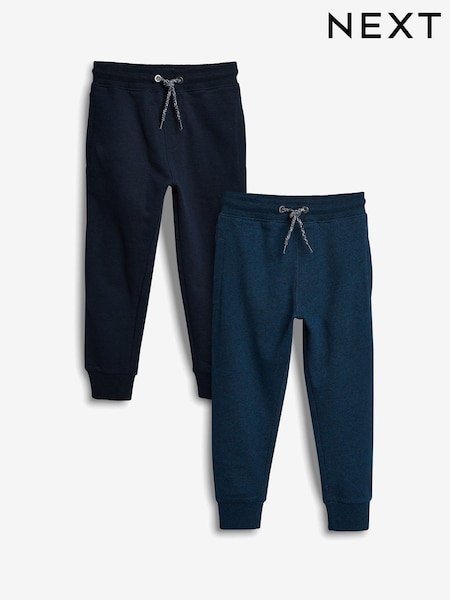 Blue/Navy Slim Fit Joggers 2 Pack (3-16yrs) (519224) | £18 - £25