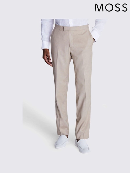MOSS Camel Brown Tailored Fit Trousers (519770) | £80