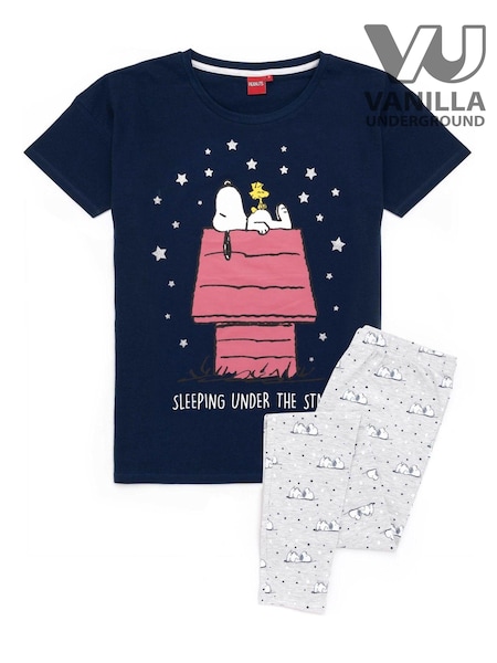 Vanilla Underground Blue Snoopy Long Leg Pyjamas Set (520849) | £25