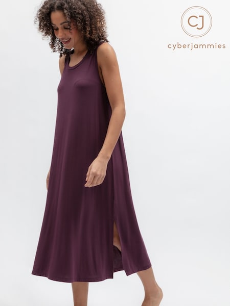 Purple - Cyberjammies Jersey Long Nightdress