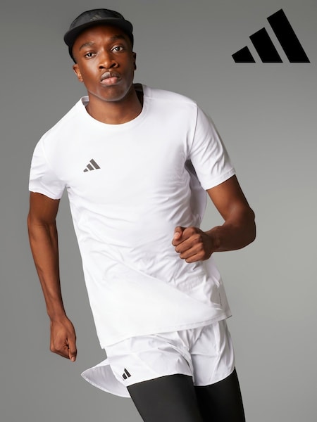 White - Regular Adidas Adizero Essentials Running T-shirt