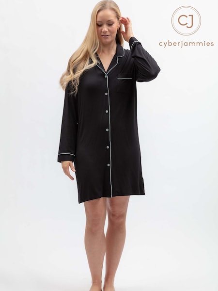 Black - Cyberjammies Revere Jersey Nightshirt
