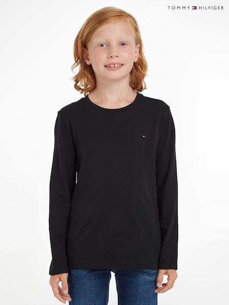 Tommy Hilfiger Black Basic Long Sleeve Top (523378) | £25
