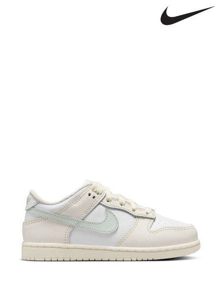 Nike White Junior Dunk Low Trainers (523416) | £35