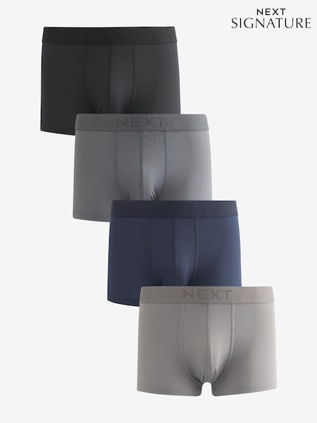 Grey/Navy Blue Motionflex Signature Hipster Boxers (523789) | £26