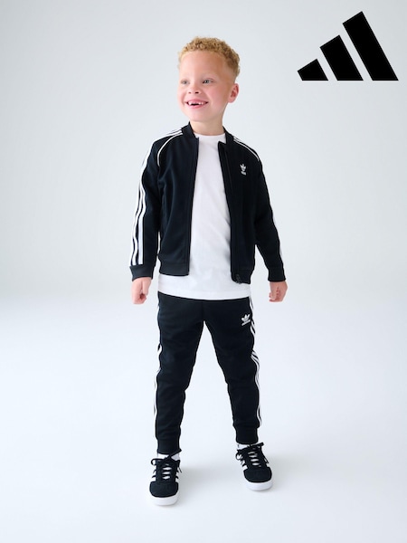 adidas Black Adicolor Kids SST Tracksuit (524647) | £45