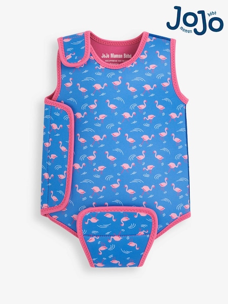 JoJo Maman Bébé Blue Flamingo Print Baby Wetsuit (525027) | £24