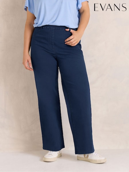 Indigo Blue - Evans Wide Leg Jeggings