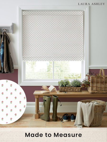 Laura Ashley Peony Pink Wood Violet Made to Measure 100% Cotton Roman Blinds (525668) | £84