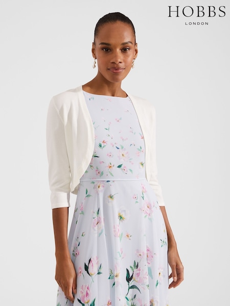 Hobbs Cream Carrie Bolero (525760) | £49